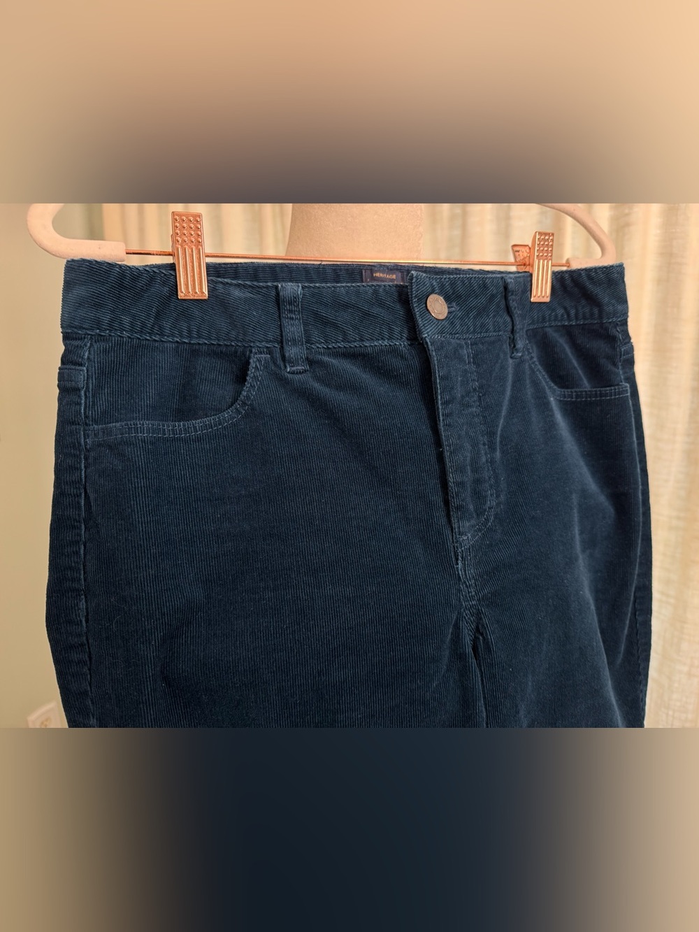 Like New! Talbots Heritage Corduroy Pants Midnight Blue Dark Navy - Size 8